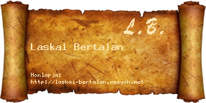Laskai Bertalan névjegykártya