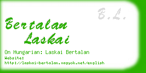 bertalan laskai business card